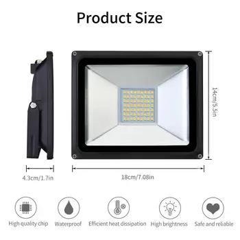 

2 Pcs Led Flood Lights 30W Floodlights SMD Outdoor Flood Lamps Ip65 Waterproof 220V Warm White 2835 Lamp Beads