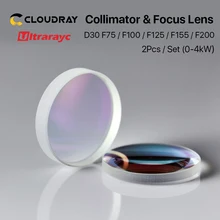 Ultrarayc Fibra Colimador & Lente de Foco Do Laser D30 F75/F100/F125/F150/F200 2 Pçs/set para Raytools WSX Bodor Laser Cabeça BT240S ect