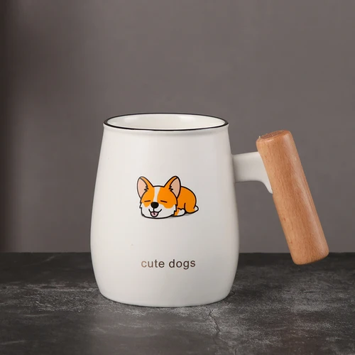 Милая керамическая кружка чашка с крышкой Ложка средний палец Новинка кофейная чашка Персонализированная Современная Белая стильная домашняя декорация GG50mk - Цвет: 7