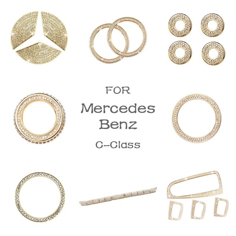 Для Mercedes Benz Аксессуары C Класс W204 W205 AMG Bling Наклейка Детали интерьера Украшения