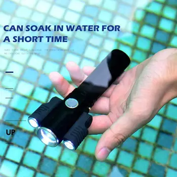 

Portable Super Mini Light LED FlashLight Outdoor LED Rotatable Light Flashlight USB Charging Riding Night Fishing torch FDH