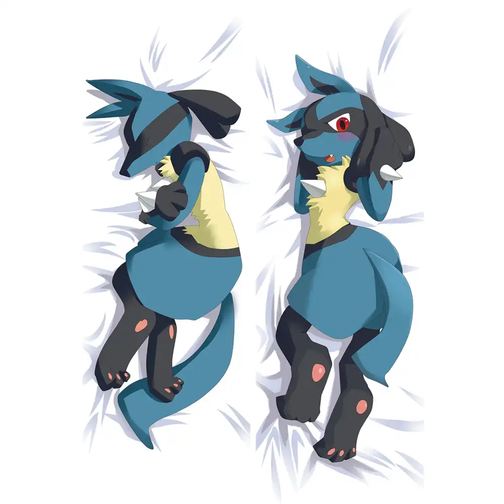 Anime dakimakura jogo de bolso monstro lucario abraçando corpo fronha casa cama fronha capa