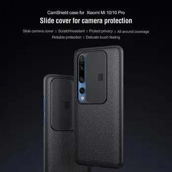 

Nillkin Phone Cases For Xiaomi Mi 10 Pro Case Camera Slide Protection Design Back Cover For Xiaomi Mi 10Pro Antislip Phone Shell