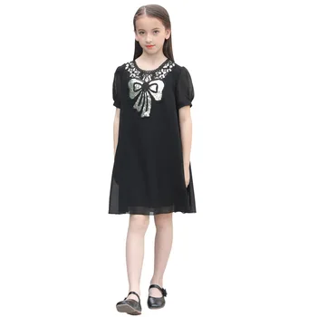 

Kids Sequin Dresses Teen Girls Big Bow Sequined Party Dresses 8 9 10 11 12 13 14 years