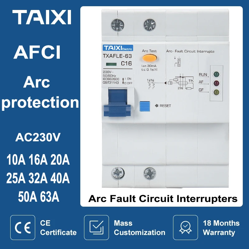 

Автоматический выключатель дуги 1P + N 16a 32A 40a 63a AC220 в MCB RCCB