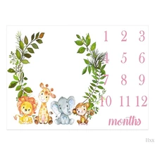 Новое одеяло для детской фотосъемки с мультяшными животными