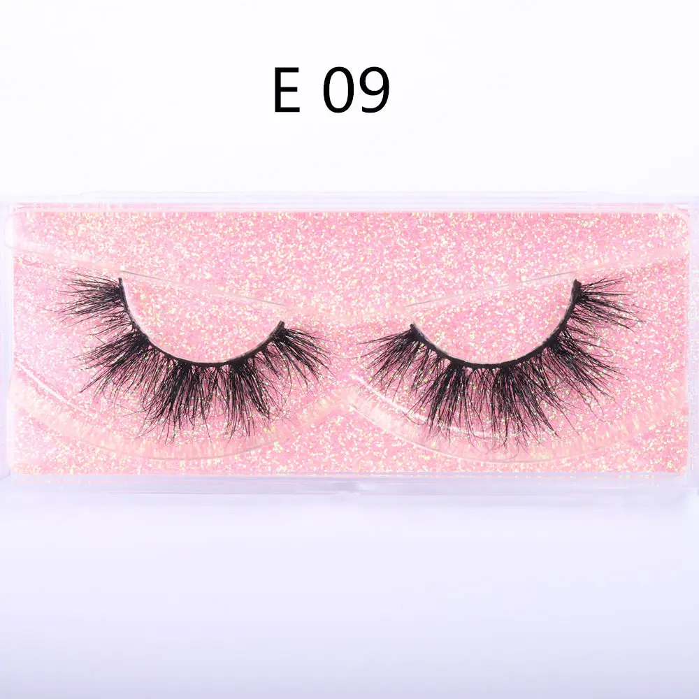 E-09 WOWANGEL, норковые ресницы, 3D, норковые ресницы,, безжалостные ресницы, ручная работа, многоразовые натуральные ресницы, Популярные Накладные ресницы для макияжа - Цвет: E-09
