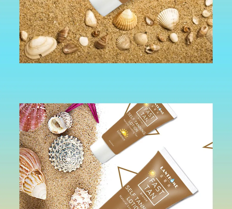 Dropshipping Self Tanner Mitt for Bronzer Face Body Solarium Cream for Day Tanning Sun Block Makeup Foundation Tanner Lotion