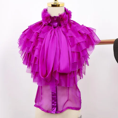purple Nancylim многослойная шифоновая, с завязывающимся бантом блузка рубашка Для женщин Весна, лето, осень тонкие Блузы с длинным рукавом для девочек, топы - Цвет: purple