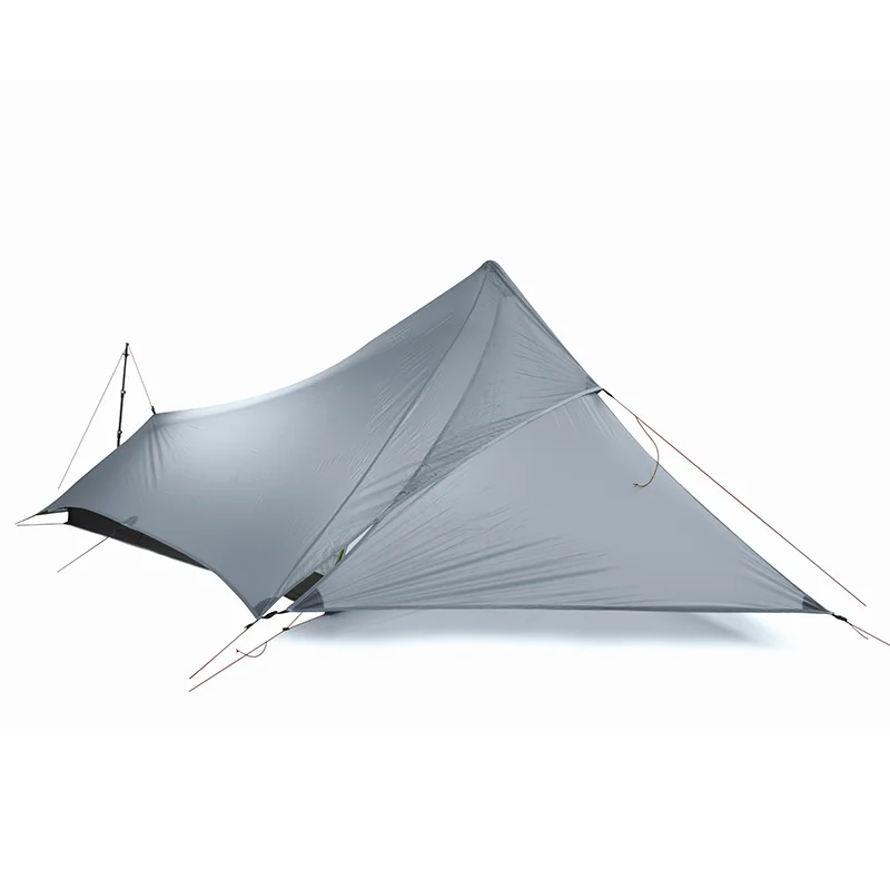 Gray FLAME'S CREED XUNSHANG 20D silnylon 1 человек Открытый Сверхлегкий Палатка 3 сезона дождь муха тент брезент - Цвет: Gray