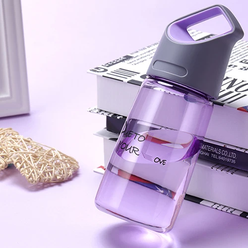 Purple Mimosa 450 мл бутылка для воды для спорта на открытом воздухе Питьевая чашка герметичная лимонный сок фруктовая Питьевая бутылка с рукояткой - Цвет: Purple Mimosa