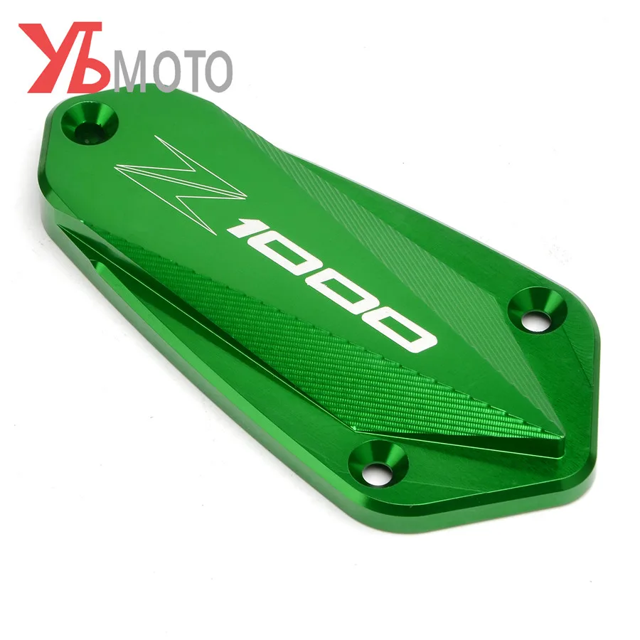 Front Cover Green Для KAWASAKI Z1000 2011- аксессуары для мотоциклов передний и задний тормозной цилиндр для жидкости Крышка Резервуара - Цвет: Front Cover Green