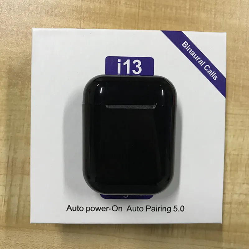 I13 TWS Bluetooth 5,0 наушники беспроводные наушники бинауральные звонки наушники не i20 i30 i60 TWS i80 i90 i100 TWS - Цвет: Black