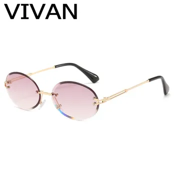 

Q7150 Fashion Rimless Sunglasses Women Brand Design Alloy Frame Men Sun Glasses Round Sunglasses UV400 Eyewear