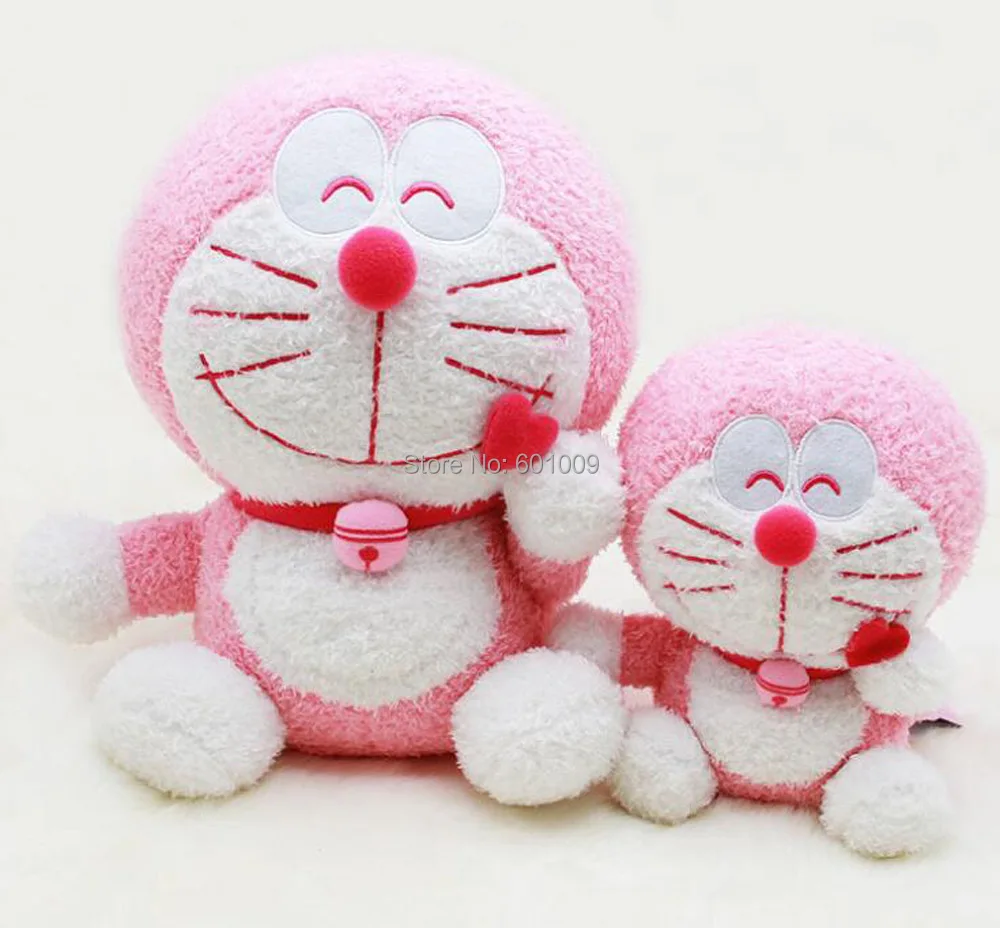 5 шт./партия, 4 стиля, розовые сидящие Игрушки Doraemon, 20 см, мягкие плюшевые куклы в виде животных для детей, подарок для детей, розничная
