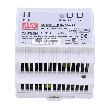 

HLZS-Din rail power supply 60w 12V ac dc converter dr-60-12 power supply 12v 60w good quality