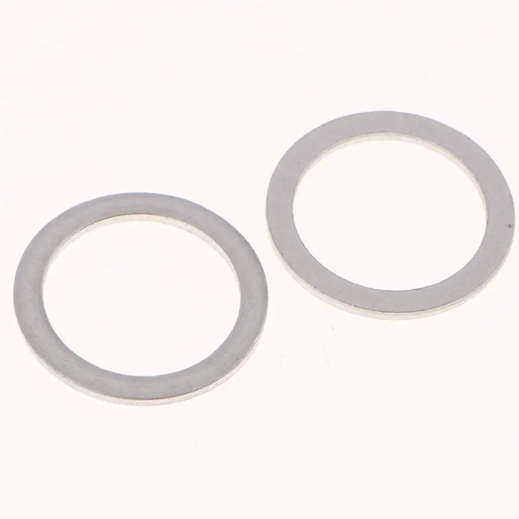 Uxcell 50-Pack Aluminum Drain Plug Washers - 18x24x1.5mm Motorcycle Hardware