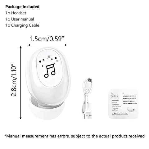 Wireless Headphones Mini Single Noise Cancelling Bluetooth-compatible Earphone Handsfree Stereo Headset With Mic