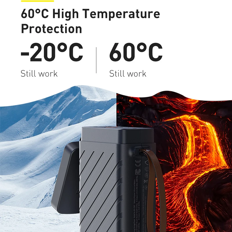 Baseus 16000mAh Power Bank 12V автомобильный стартер портативная электростанция 220v AC выход