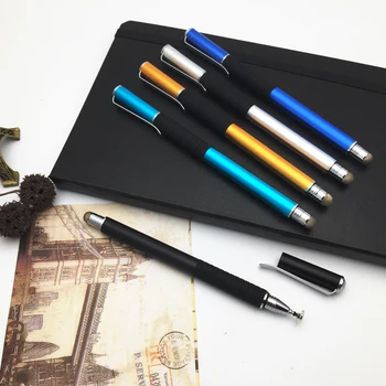 شراء500 قطعة/الوحدة 2 في 1 بالسعة ستايلس العالمي شاشة تعمل باللمس رسم القلم مصاصة ستوكات الكتابة اليدوية للكمبيوتر اللوحي الهواتف الذكية