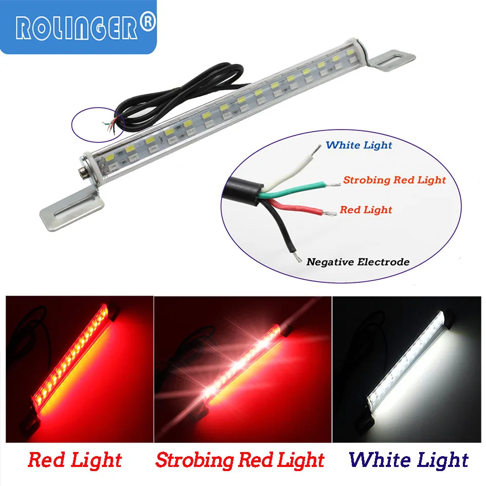 

LED Car Tail Light Reverse Brake Auxiliary Light Three In One Rear Backup Strobe Lamp Lights high brightness COB LED light 12V