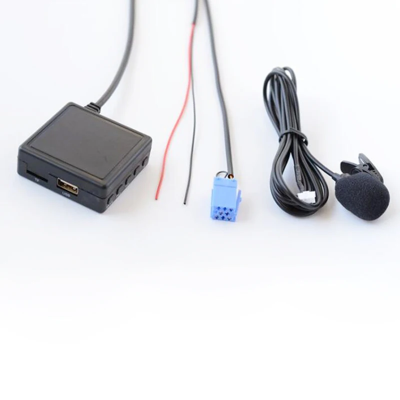 Автомобильный микрофон Biurlink, адаптер громкой связи Bluetooth 5,0, беспроводной AUX вход, USB аудио кабель для Smart Fortwo 450, радио, MP3