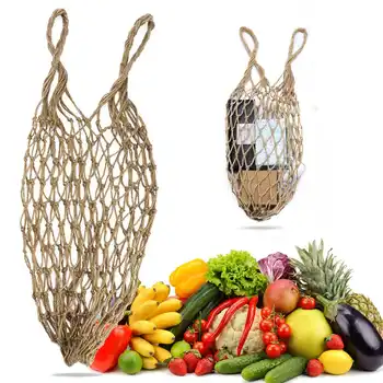 

2020 New Mesh Shopping Bag Reusable String Fruit Storage Handbag Totes Women Shopping Mesh Net Woven Bag Shop Grocery Tote Bag