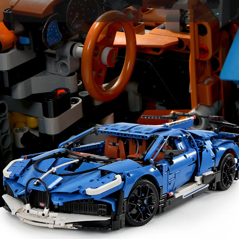 20086 Technic Car Series 42083 синяя скоростная Гоночная машина, модель автомобиля, детские рождественские игрушки, подарки, строительные блоки, кирпичи 13125