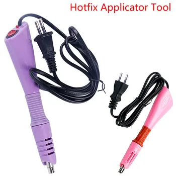 

EU Plug Fast Heated Hotfix Rhinestone Applicator Iron-on Wand Heat Fix Tool Gun Hot Fix Rhinestones Glass Decoretion
