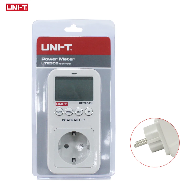 

UT230B-EU Power Consumption Meter Socket EU Energy Digital Watt Meter AC Current Electricity Analyzer Monitor Voltage Wattmeter