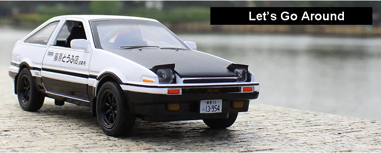 AE86 литая модель автомобиля из сплава и металла, оригинальная Игрушечная машина, 1:28, детская светящаяся игрушка для мальчика, модель спортивного автомобиля