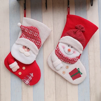 

1PC Candy Bag Festive Creative Adorable Portable Sock Candy Holder Hanging Candy Bags Gift Pouch For Christmas Party