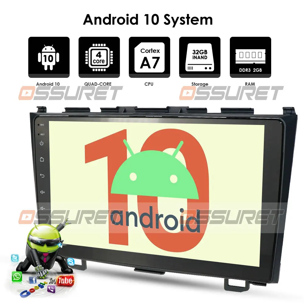 2din Android 10 9 ''автомобильный мультимедийный плеер для Honda CRV CR V 3 2006 2007 2008 2009 2010 2011