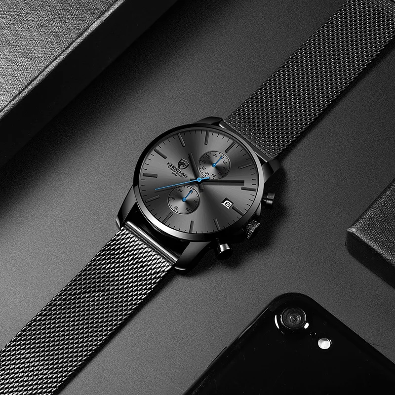 Skup Męskie zegarki Top luksusowa marka CHEETAH moda męska Sport zegarek kwarcowy ze stali nierdzewnej męski wodoodporny zegar Relogio Masculino