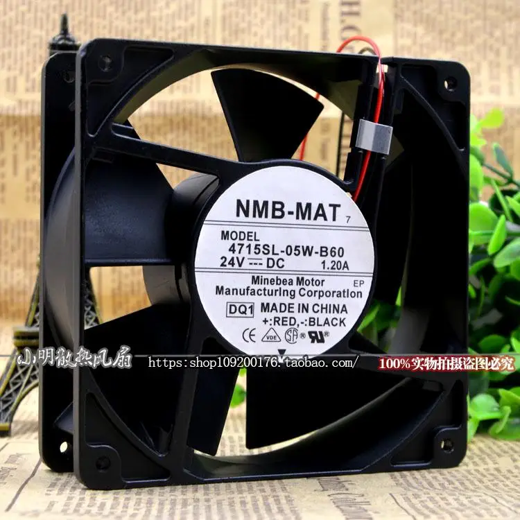 Для NMB 4715SL-05W-B60 12038 DC 24V IP55 1.20A водонепроницаемый осевой вентилятор охлаждения