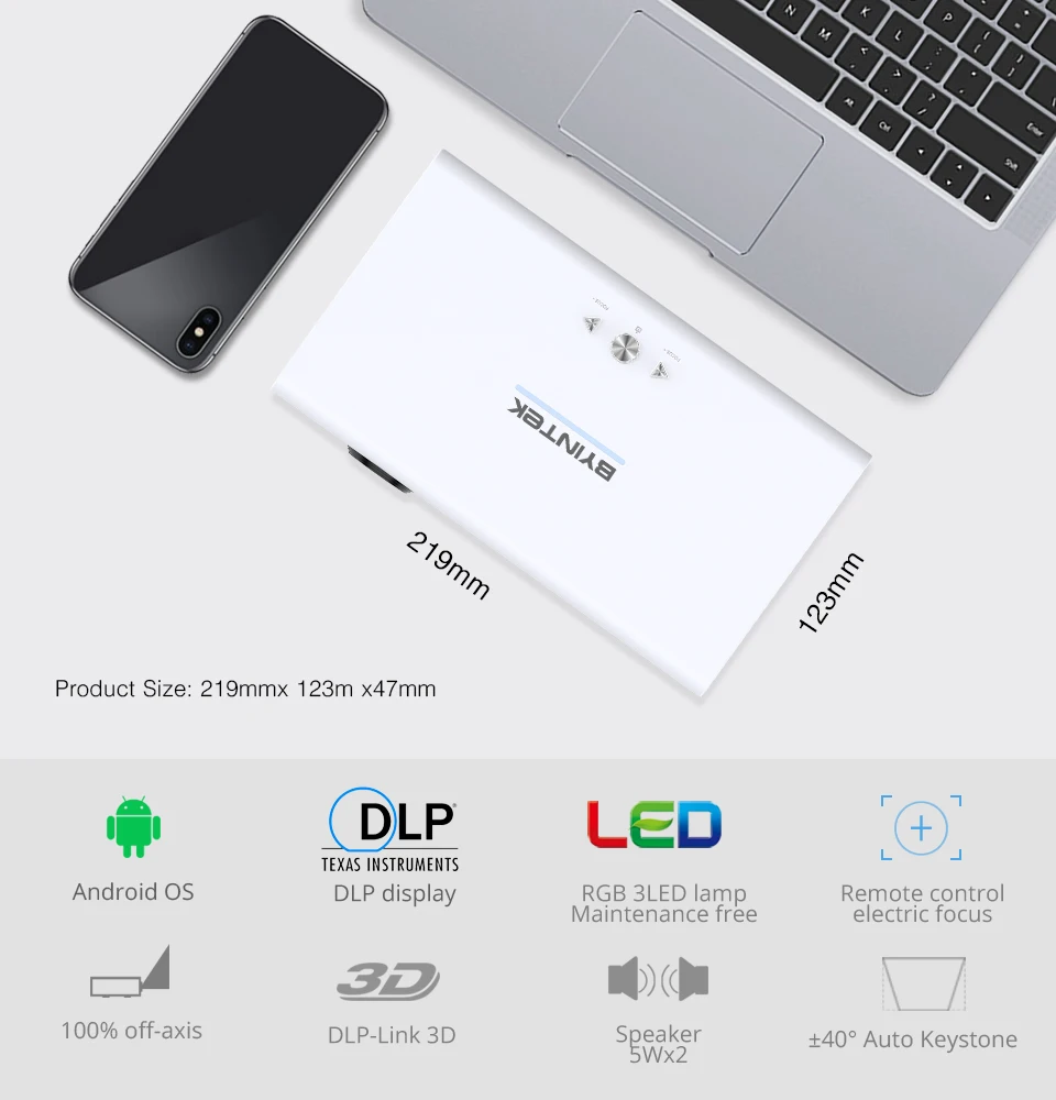 BYINTEK R19 2K 3D 300inch Smart Android WIFI Video LED 12 H70bd4e1e41794b8b9abeef6316039cfd6