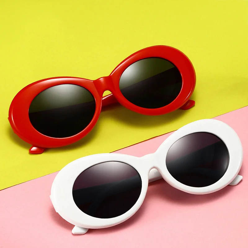 

2020 Classic Clout Goggle Kurt Cobain Glasses Oval Ladies Sunglasses Vintage Retro Sun Glasses Women's UV400 Gafas De Sol