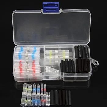 

110PCS Seal Heat Shrink Insulated Solder Butt Terminals Electric Wire Connectors Waterproof Terminals & Heat Shrink Tube