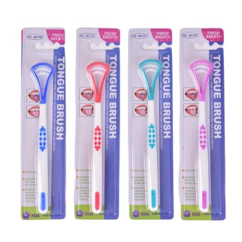 

Tongue Cleaner Scraper Oral Tongue Brush Mouth Tongue Cleaning Brush Fresh Breath Maker Hygiene Car Teeth Tool Random Colors