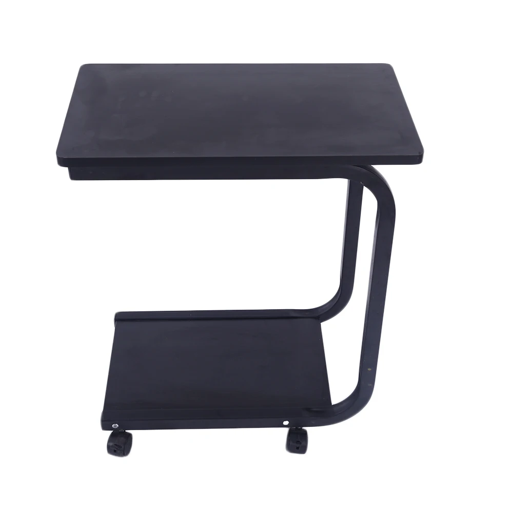

Industrial Side Table,Mobile Snack Side Table for Coffee Laptop Desk,Slides Next to Sofa Couch Accent Furniture with Metal Frame