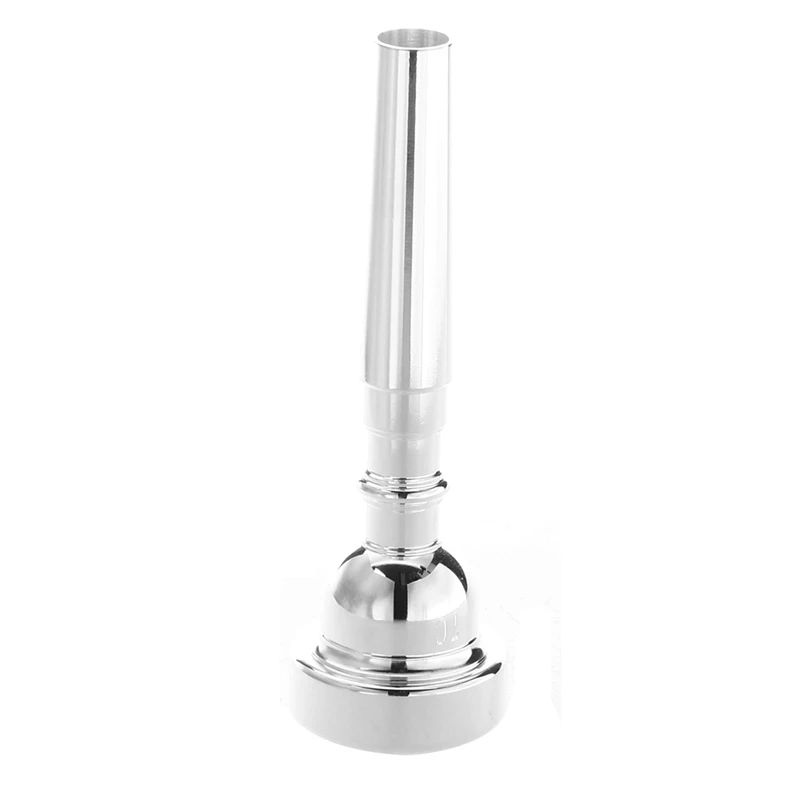 2 Pcs Metal Plated Silver Trumpet Mouthpiece for Yamaha, Bach, Conn and King Trumpet Brass Instrument Accessories- 5C 3.35 Inch