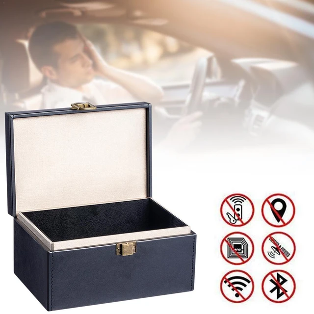 Leather Car Key Signal Blocker Box Anti-theft Rfid Signal Blocking Bag  Faraday Box For Keyless Car Keys Radiation Protection - Key Case For Car -  AliExpress