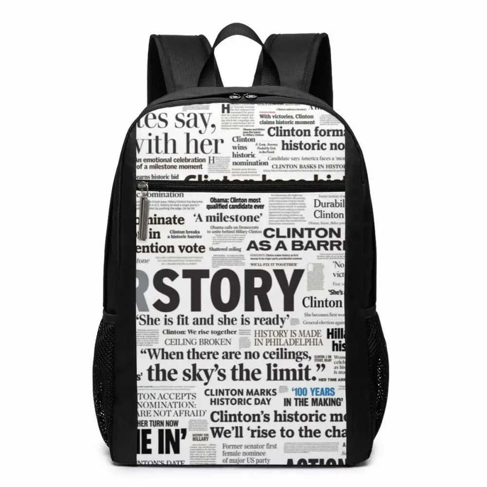 

Newspaper Backpack Newspaper Backpacks Trend School Bag Man - Woman Multi Purpose Print High quality Bags