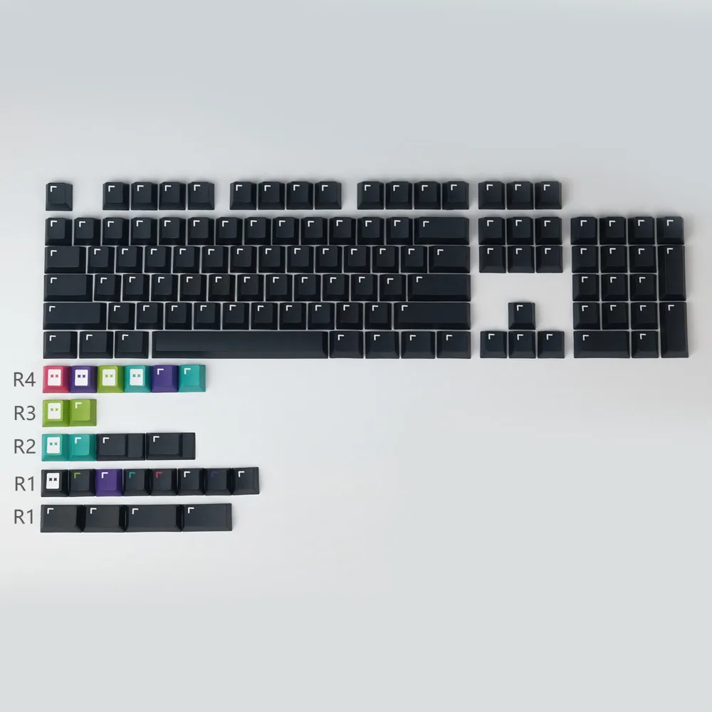 Gmk-black Pixels Keycaps Pbt Dye-sublimação Teclado Mecânico Perfil Cereja Switches mx 128 Chaves - Imagem 4