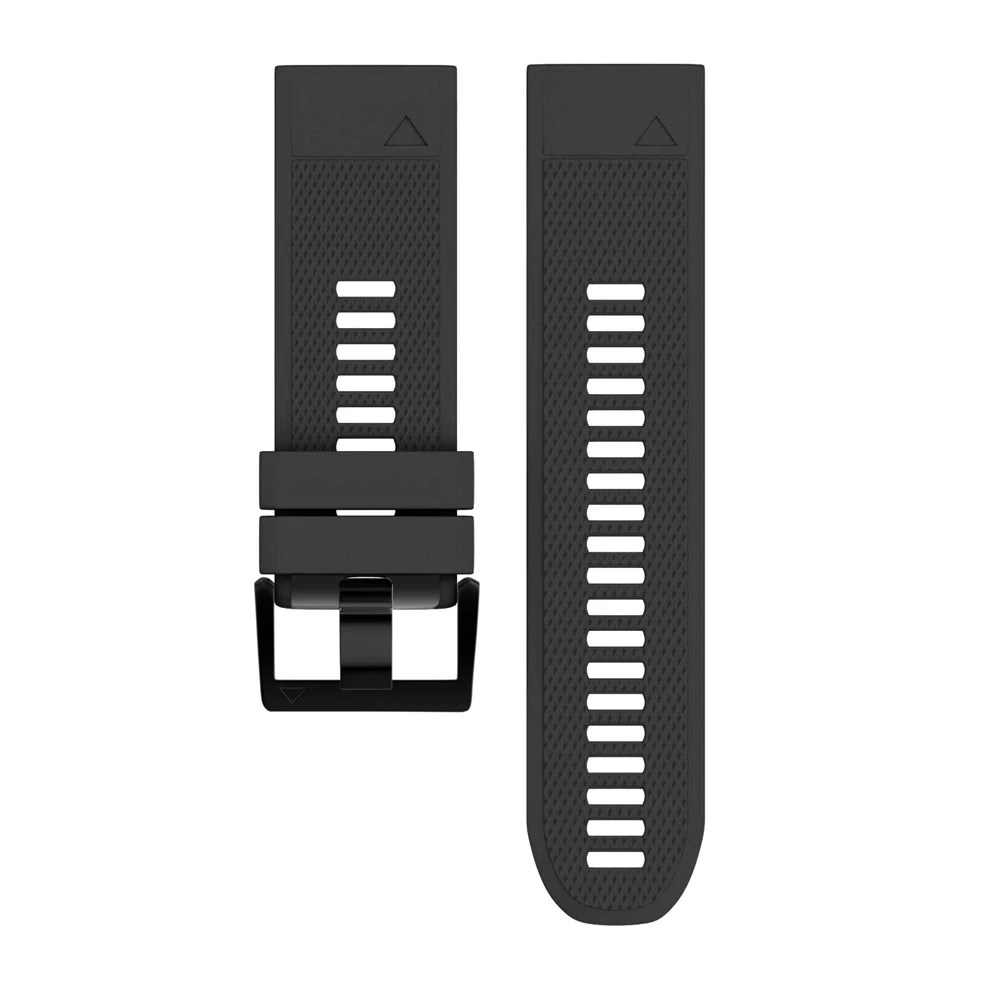 Black Силиконовый ремешок для часов для Garmin fenix 5X3 3HR ремешок для часов 26 мм быстросъемный ремешок для браслета D2 Charlie для спуска Mk1 - Цвет: Black