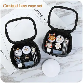 

Kit Cartoon Eyewear Box Contact Lens Case Mini Eye Lens Box Portable Creative Container Metal