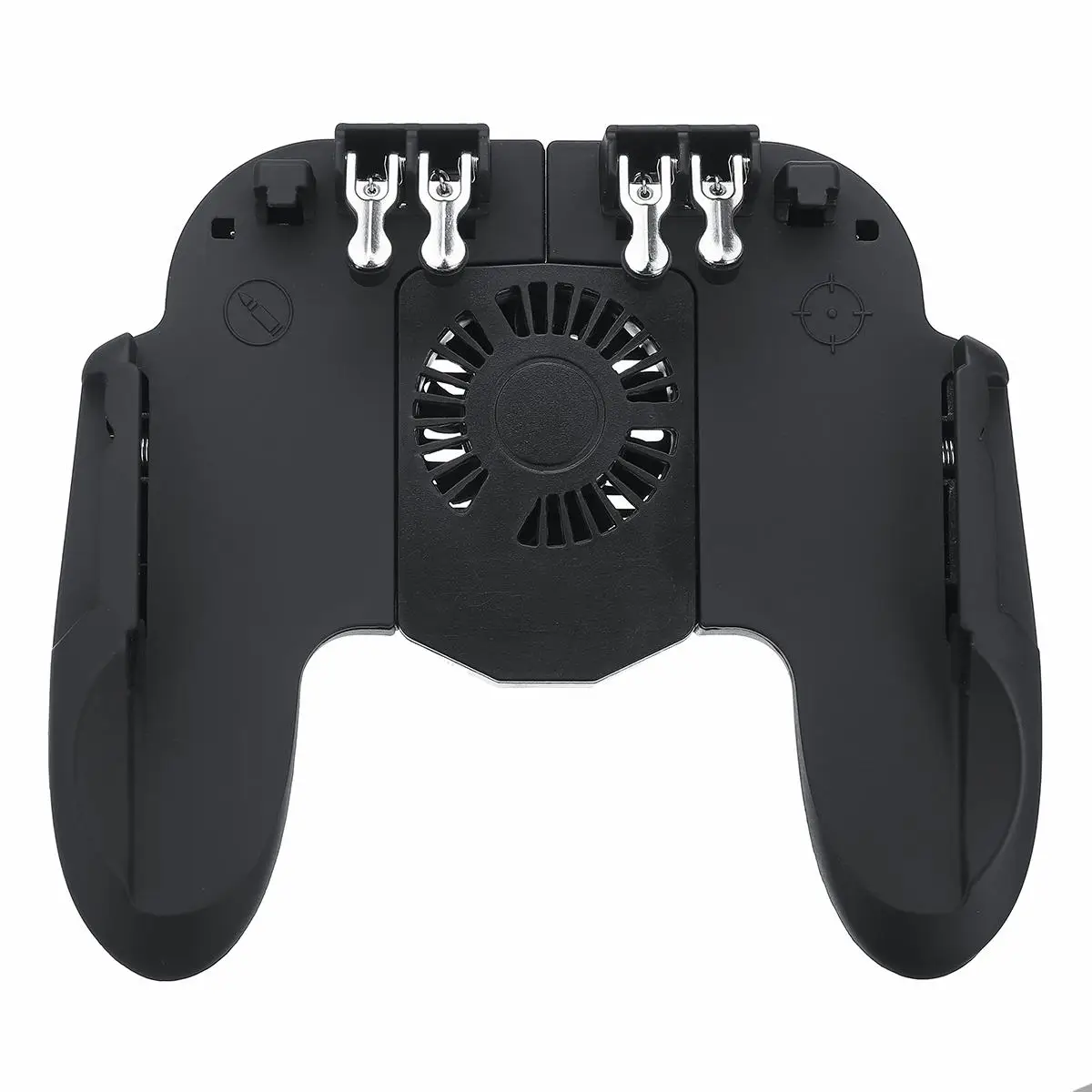 USB Plug With Fan Игровой контроллер ручка геймпад для PUBG двойной кулер вентилятор L1R1 Shooter триггер держатель для смартфона - Цвет: USB Plug With Fan