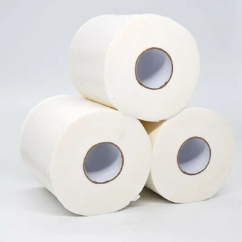

New 10 Rolls Toilet Paper Bulk Bath Tissue Bathroom White Soft 4 Ply 80g/Roll Sanitary Paper For Family Cafe Shop Restaurant