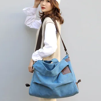 

Large Capacity Women Canvas Bag Female Shoulder Handbags Designer Luxury Bags Ladies Fashion Casual Crossbody Messenger Tote Bag