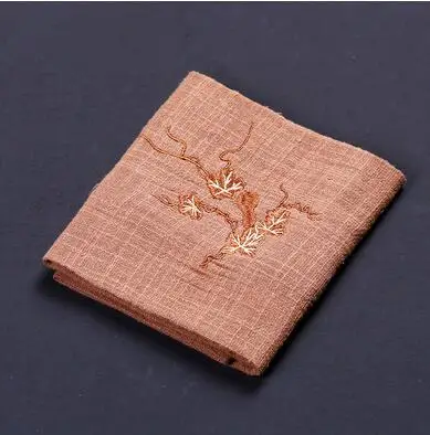 6 Simle Zen китайский стиль чайное полотенце из хлопка и льна маленький коврик для чайного столика держатель для кухонного Полотенца Абсорбент утолщенный чай Специальный - Цвет: 6
